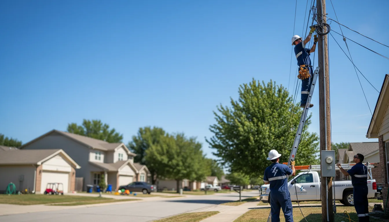 Residential electrician providing installation services in Seymour, TX